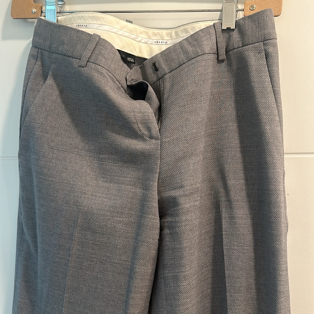 Theory 2 Piece Suit- Wool Grey Blazer and Trousers - Picture 12 of 13